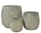 KSD - Axel Planter set van 3 Fibre Clay Grijs