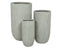 KSD - Fender Planter High set van 3 Fibre Clay Licht Grijs