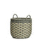 Merkloos - Duncan Planter L Wicker Bucket Grijs