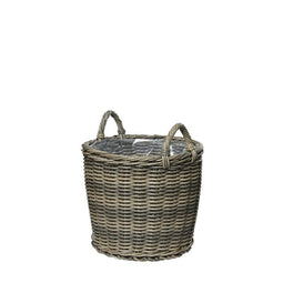 Merkloos - Camille Planter M Wicker Grijs