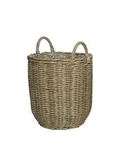 Merkloos - Camille Planter L Wicker Naturel