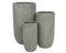 KSD - Fender Planter High set van 3 Fibre Clay Grijs