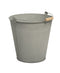 MCollections - Zinc Old Look Bucket Wooden Handle D30H29 cm bloempot