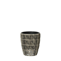 Decoris - Kate planter wicker dia21.00x24.00cm licht grijs
