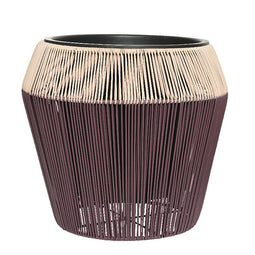 Decoris - Ruby planter wicker dia42.00x38.00cm paars/kleur(en)