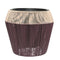 Decoris - Ruby planter wicker dia42.00x38.00cm paars/kleur(en)