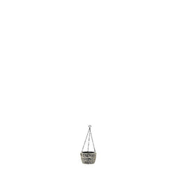 Decoris - Kate hangende planter wicker dia22.00x18.00cm licht grijs