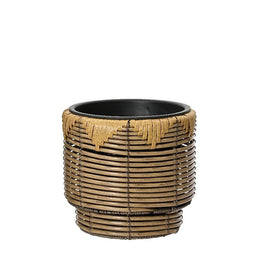 Decoris - Hazel planter wicker dia28.00x26.00cm naturel/kleur(en)