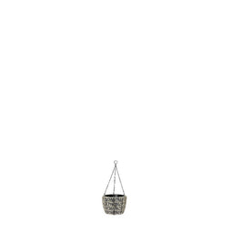 Decoris - Kate hangende planter wicker dia26.00x22.00cm licht grijs