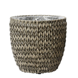 Decoris - Eric planter wicker dia37.00x37.00cm antraciet