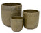KSD - Inez Planter set van 3 Terracotta Leaf Parel