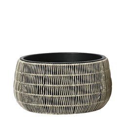Decoris - Kate planter wicker dia48.00x24.00cm licht grijs