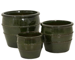 KSD - Lucia Planter set van 3 Terracotta Groen