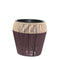 Decoris - Ruby planter wicker dia28.00x28.00cm paars/kleur(en)