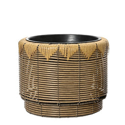 Decoris - Hazel planter wicker dia46.00x37.00cm naturel/kleur(en)