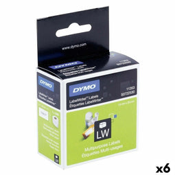 Printerlabels Dymo Wit Zwart 1000 Onderdelen 13 x 25 mm (6 Stuks)