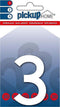Pickup - 3D Home zelfklevend Sticker pick up witte cijfer 3
