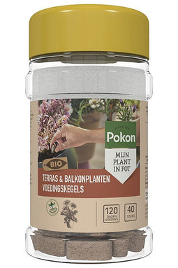 Pokon - Bio Terras & Balkonplanten voeding 40 langwerkende kegels