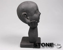 stonE'lite - Boeddha hoofd op hand l18b16h37 cm II Stone-Lite