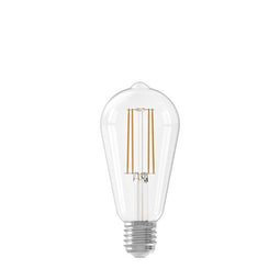 Calex - LED volglas Lang Filament Rustieklamp 220-240V 3.5W 250lm E27 ST64, Helder 2300K Dimbaar