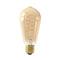 Calex - LED volglas Flex Filament Rustieklamp 220-240V 3.8W 250lm E27 ST64, Goud 2100K Dimbaar