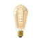 Calex - LED volglas Flex Filament Rustieklamp 220-240V 3.8W 250lm E27 ST64, Goud 2100K Dimbaar