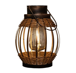 Anna's Collection - Solar Lamp Rattan Met Retro Lamp