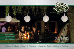 Anna's Collection - 24 partylights 8 cm led warm wit nylon lantaarn 7,2m