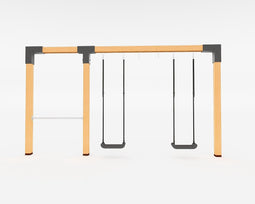 Outdoor Island - Premium schommel Anna 400 cm 125 cm Antraciet duikelstang
