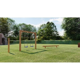 Outdoor Island - Duikelrek Kwik 125 cm 1 standaard RVS staanders 11 x 11 cm