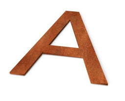 Geroba - Letter A Model: Huisletter Corten