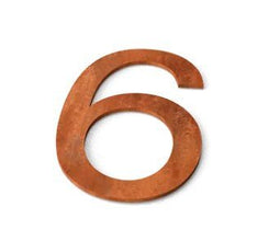 Geroba - Nummer 6 Model: Huisnummer Corten