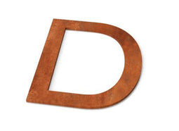Geroba - Letter D Model: Huisletter Corten