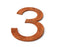 Geroba - Nummer 3 Model: Huisnummer Corten