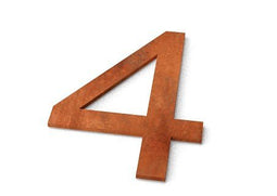 Geroba - Nummer 4 Model: Huisnummer Corten