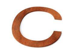 Geroba - Letter C Model: Huisletter Corten