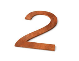 Geroba - Nummer 2 Model: Huisnummer Corten