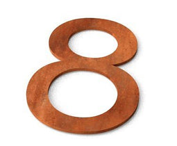 Geroba - Nummer 8 Model: Huisnummer Corten