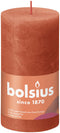3 stuks - Bolsius - Stompkaars Earthy Orange 130/68 rustiek