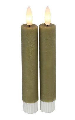 Decostar - Led dinerkaars 2 st. dia. 2x15 cm beige