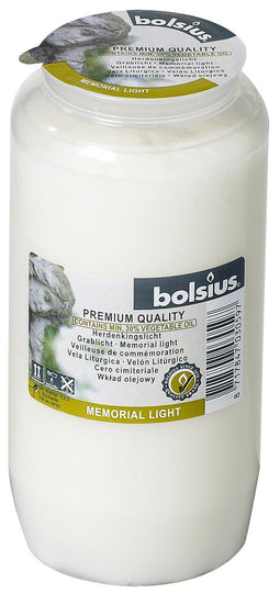 4 stuks - Bolsius - Herdenkingskaars wit 105 branduren