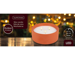 Lumineo - Waxkaars LED binnen/buiten 3 vlammen