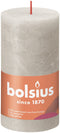 3 stuks - Bolsius - Stompkaars Sandy Grey 130/68 rustiek
