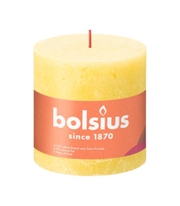 Bolsius - Rustiek stompkaars shine 100/100 sunny yellow