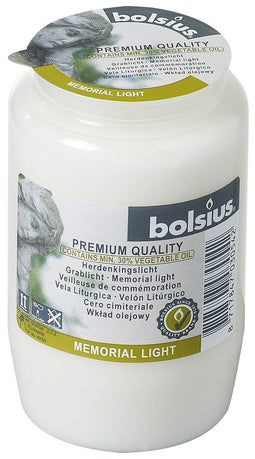 4 stuks - Bolsius - Herdenkingskaars wit 52 branduren