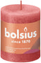 3 stuks - Bolsius - Stompkaars Blossom Pink 80/68 rustiek