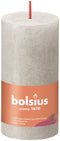3 stuks - Bolsius - Stompkaars Sandy Grey 100/50 rustiek