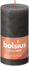 3 stuks - Bolsius - Stompkaars Stormy Grey 130/68 rustiek
