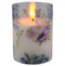 Magic Flame - LED kaars in glas bloem 10cm blauw