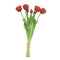Buitengewoon de boet - Bosje Tulpen Tulp Duchesse Double rood kunstbloem